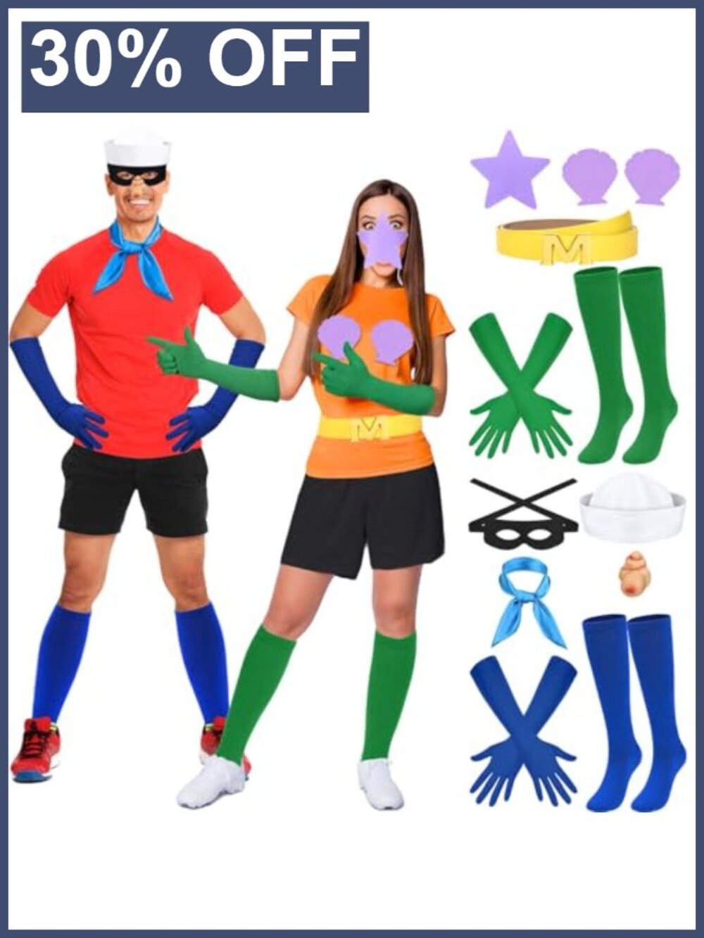 Halloween Sailor Mermaid Costume Accessory Set 11 Pieces Cosplay